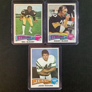 1975 Topps Football Stars Rookie Card Lot / Rocky Bleier Mel Blount John Riggins